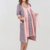Комплект для роддома халат и сорочка для беременных и кормящих мам Nataly розовый lovely mammy image 3