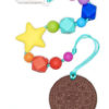 Силиконовый грызунок Печенька шоколадная на радужном держателе со звездой Image1, прорезыватели для зубов
