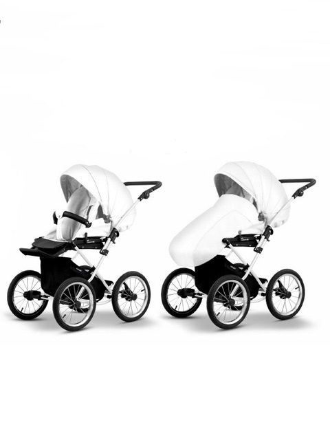 Коляска 2 в 1 Mikado Milano белая