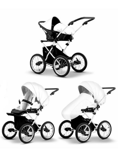 Коляска 2 в 1 Mikado Milano белая