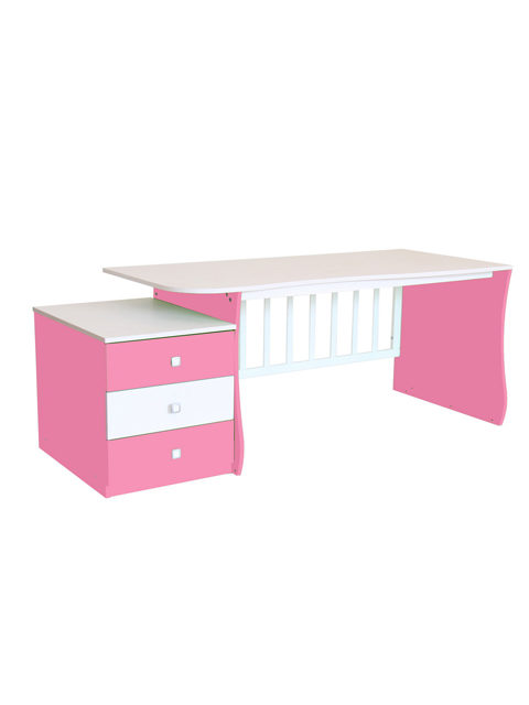 Детская кроватка Фея 5 в 1 розовая