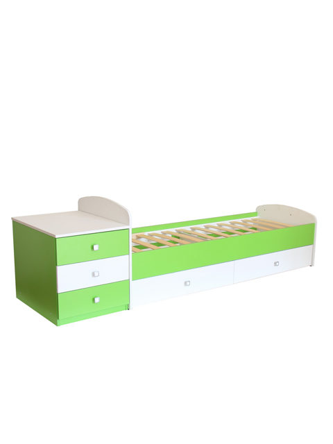 Детская кроватка Фея 5 в 1 зеленая, image2