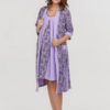Комплект в роддом халат и сорочка для беременных и кормящих Наталья фиолетовый, image1
