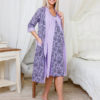 Комплект в роддом халат и сорочка для беременных и кормящих Наталья фиолетовый, image3