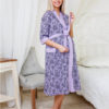 Комплект в роддом халат и сорочка для беременных и кормящих Наталья фиолетовый, image4