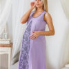 Комплект в роддом халат и сорочка для беременных и кормящих Наталья фиолетовый, image5