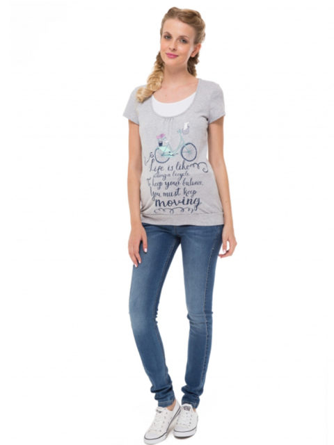 Футболка для беременных и кормящих мам Агна велосипед Футболка для беременных и кормящих мам Агна велосипед image 6