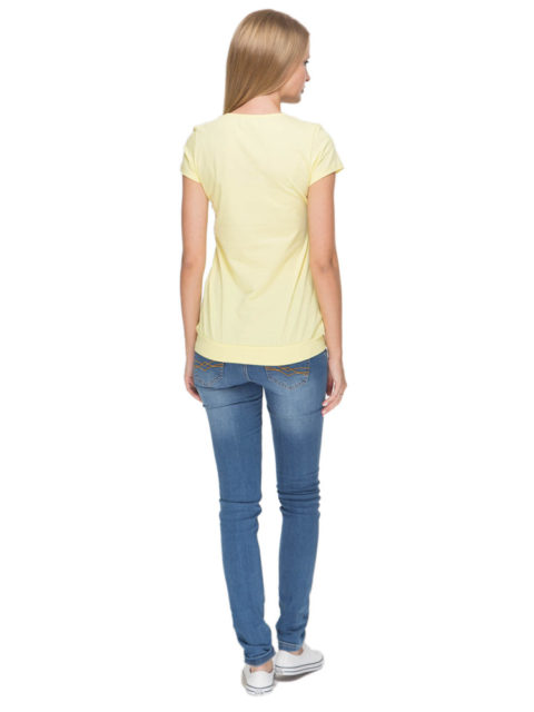 Футболка для беременных и кормящих мам Агна жёлтая image 4