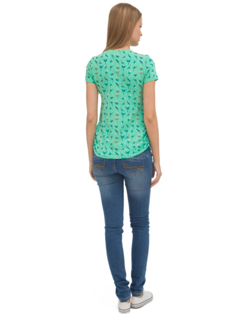 Футболка для беременных, футболка для кормящих мам, Ялта бирюза image 4