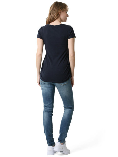 Футболка для беременных и кормящих мам, Париж синяя image 4