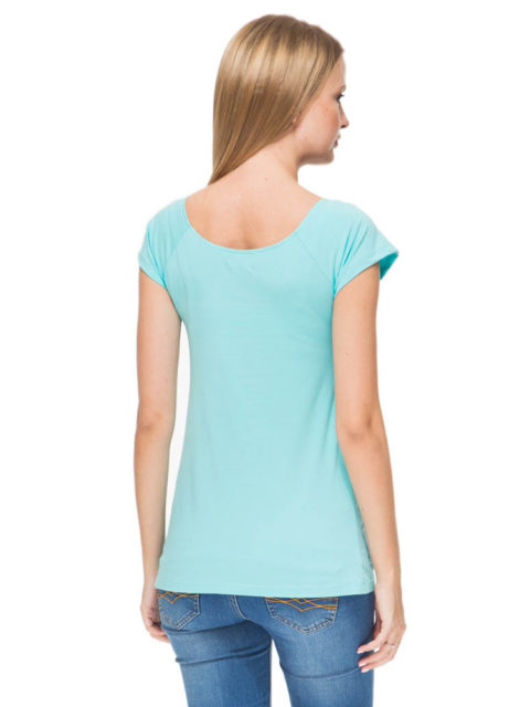 Футболка для кормящих мам ФХ07 аква Футболка для кормящих мам ФХ07 аква image 4
