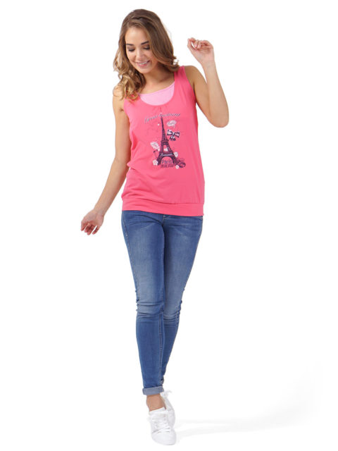 Майка для беременных и кормящих мам Гретта розовая Майка для беременных и кормящих мам Гретта розовая image 2