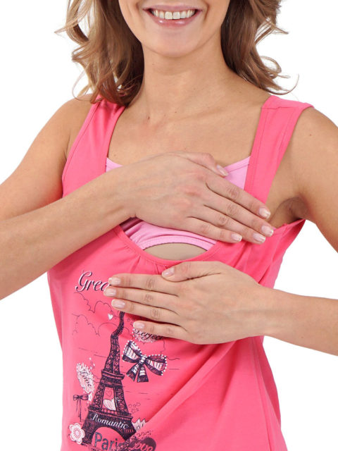 Майка для беременных и кормящих мам Гретта розовая Майка для беременных и кормящих мам Гретта розовая image 3