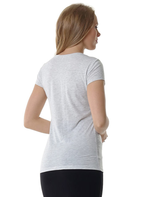 Футболка для беременных, футболка для кормящих мам, Кэт меланж -img4 Футболка для беременных, футболка для кормящих мам, Кэт меланж -img4