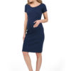 Платье для беременных трикотажное Хлоя темно-синее-img1