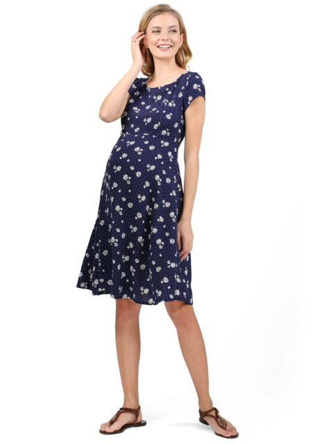 Платье для беременных, платье для кормящих мам Магнолия синее-img3