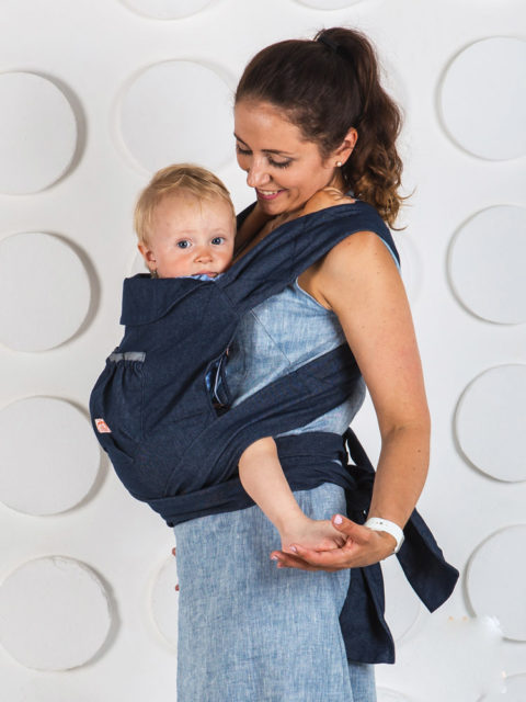Май-слинг для новорожденных от 0 до 6 Джинс синий img5 Май-слинг для детей Джинс синий img5