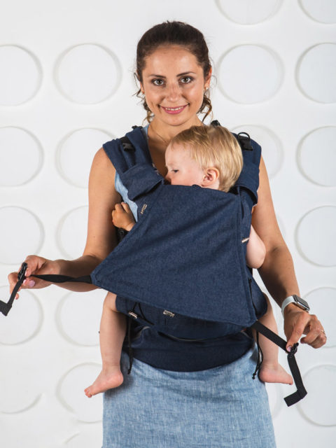 Слинг рюкзак для новорожденных Джинс синий img2 Слинг рюкзак для новорожденных Джинс синий img2