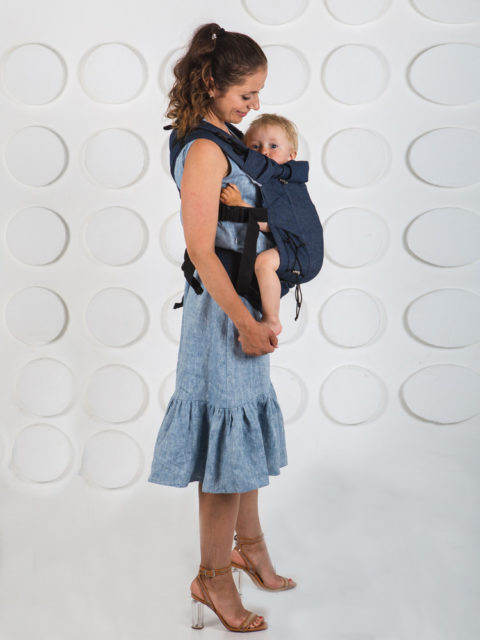 Слинг рюкзак для новорожденных Джинс синий img4 Рюкзак кенгуру Джинс синий img4