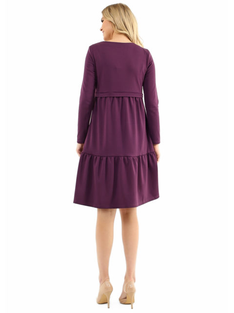 Платье для кормящих и будущих мам Фиалка сливовый img4