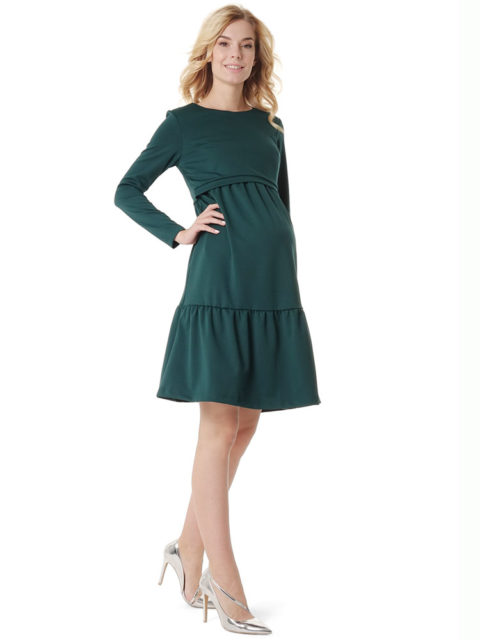 Платье для беременных Фиалка зеленое image1