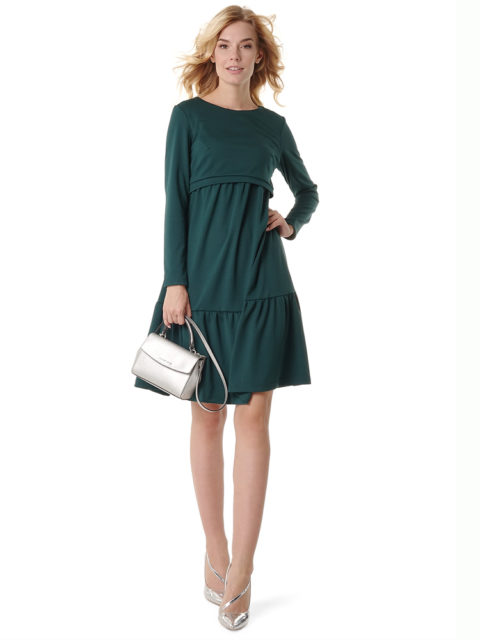 Платье для беременных Фиалка зеленое image2
