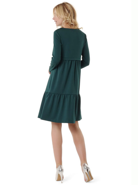 Платье для кормящих мам Фиалка зеленое image4