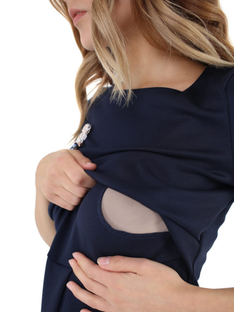 Платье кормящих мам Инес синее, image3