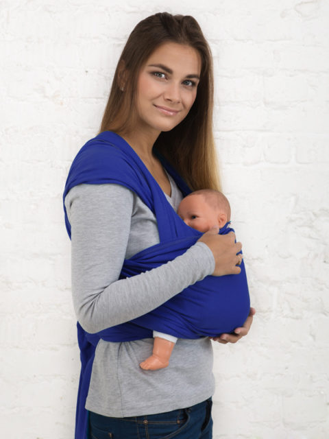 Трикотажный слинг шарф для новорожденных Мамарада Ирис image2