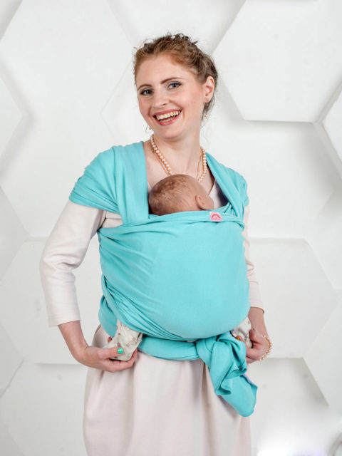 Трикотажный слинг шарф для новорожденных Мамарада Лагуна, image2