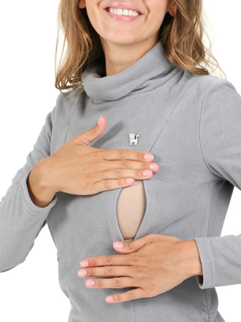 Толстовка для беременны и кормящих Серая, image4