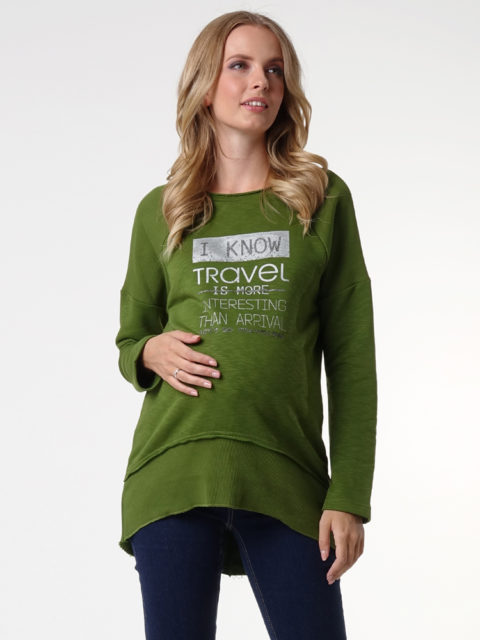 Толстовка для беременных и кормящих Паула зеленый, image2