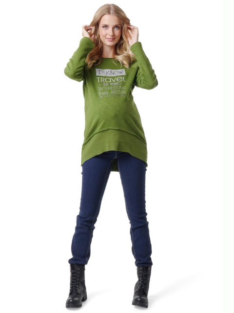 Толстовка для беременных и кормящих Паула зеленый, image2