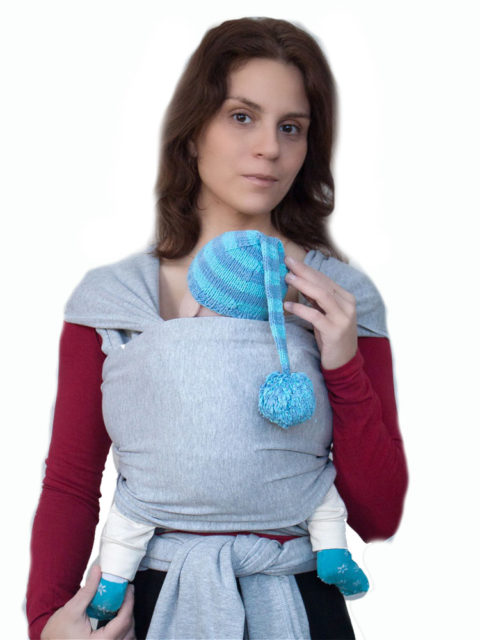 Трикотажный слинг шарф для новорожденных Карауш меланж, image1