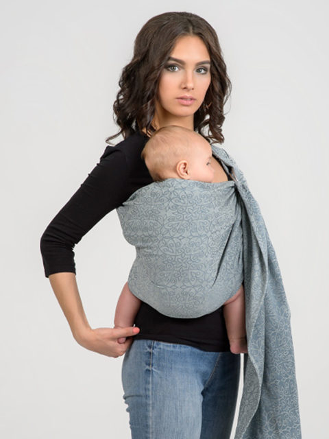 Слинг для новорожденных, слинг с кольцами Diva Basico Argento, image2