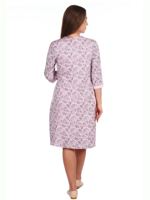 Халат в роддом для беременных и кормящих мам 8.03 Пейсли розовый images3