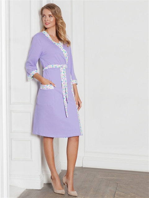 Халат в роддом для беременных и кормящих мам Джейн сиреневый, image2