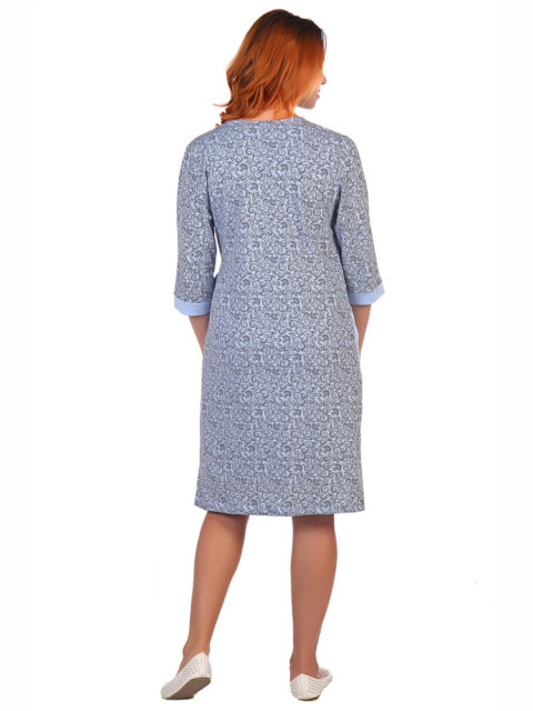 Комплект халат и сорочка для беременных и кормящих Колибри голубой, image33