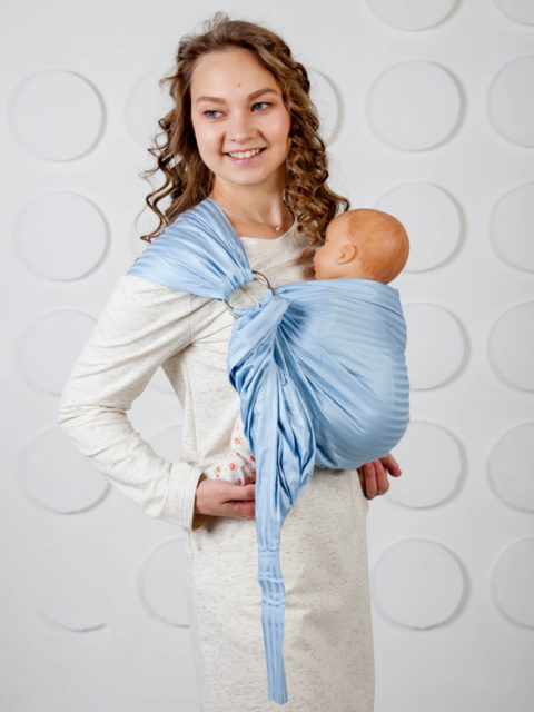 Слинг для новорожденных от 0 до 6, слинг с кольцами Мамарада Водопад, image2