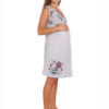 Ночная сорочка в роддом для беременных и кормящих мам 8.56 Серая с мишками images1