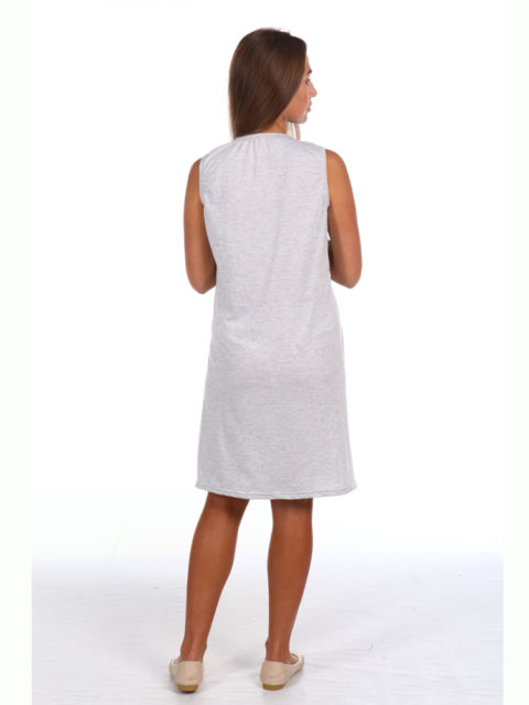 Ночная сорочка в роддом для беременных и кормящих мам 8.56 Серая с мишками images3