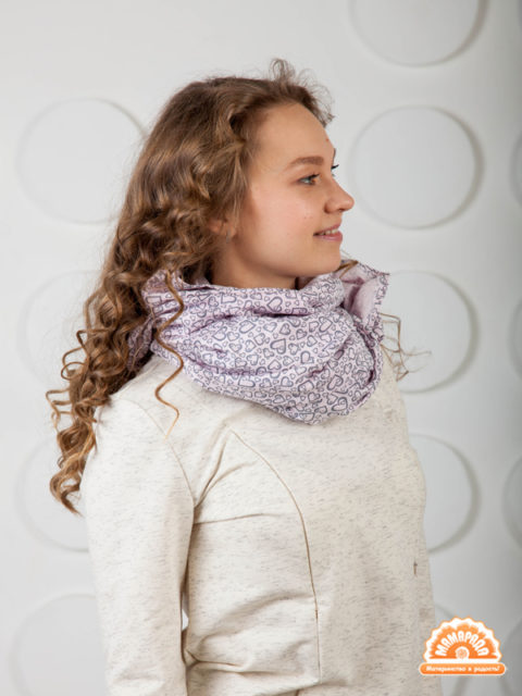 Милкснуд — накидка для кормления Мамарада бело-розовый image1