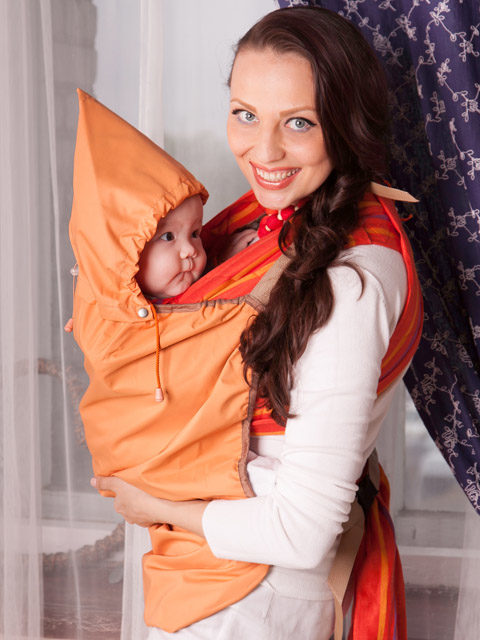 Слингонакидка-дождевик оранж image2 Слингонакидка-дождевик оранж image2