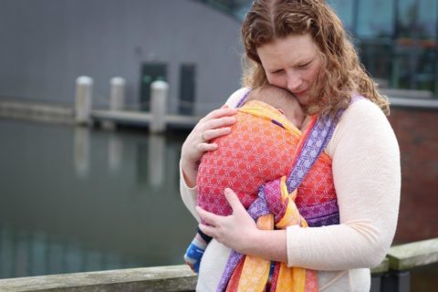 Слинг-шарф для новорожденных Yaro Basket Fire Grad image2