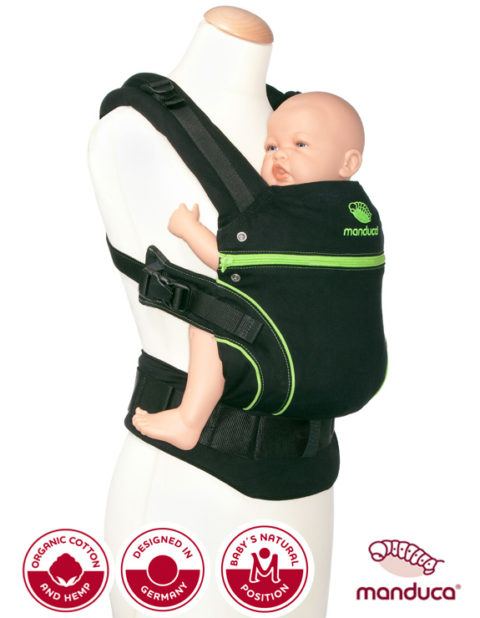 Эрго-рюкзак для новорожденных, слинг-рюкзак Manduca BlackLine Зеленый image2