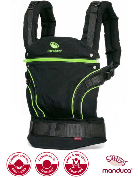 Эрго-рюкзак для новорожденных, слинг-рюкзак Manduca BlackLine Зеленый image1