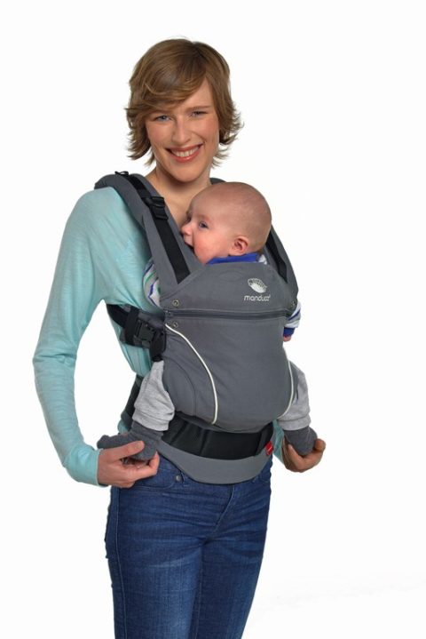 Эрго-рюкзак для новорожденных, слинг-рюкзак Manduca Pure Cotton dark grey image2