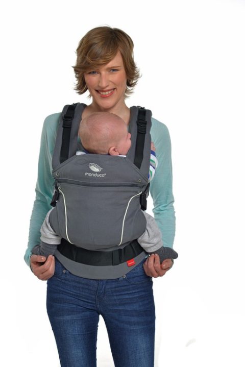 Эрго-рюкзак для новорожденных, слинг-рюкзак Manduca Pure Cotton dark grey image3