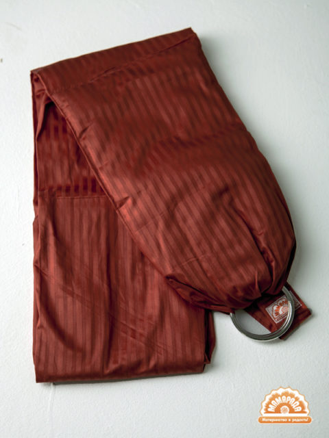 Слинг с кольцами для новорожденных Малина-терракот