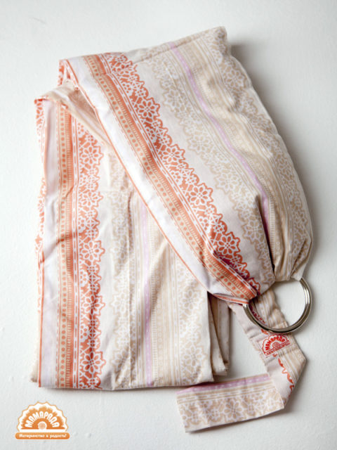 Слинг с кольцами для новорожденных Мандариновый пунш